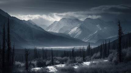 landscape with mountains