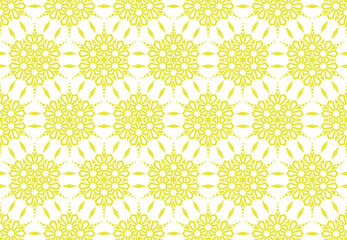 Abstract geometric pattern. A seamless vector background. White and yellow ornament. Graphic modern pattern. Simple lattice graphic design