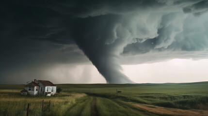 Fototapeta na wymiar massive tornado. Generative AI