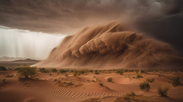 massive dust storm. Generative AI