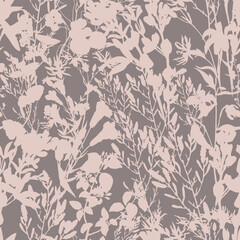Spring Botanical. Decorative seamless pattern. Repeating background. Tileable wallpaper print.