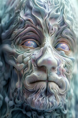 melted face, Generative AI