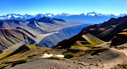 Mountain Landscape Portrait of the Andes