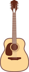 Six string acoustic guitar