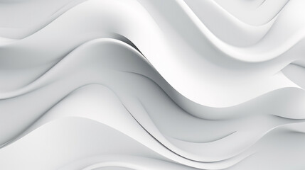 Obraz na płótnie Canvas abstract white wavy background with smooth lines and curves. Generative Ai 
