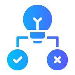 decision making gradient icon