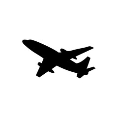 airplane in the sky, black plane flying plane icon vector design cartoon illustrations