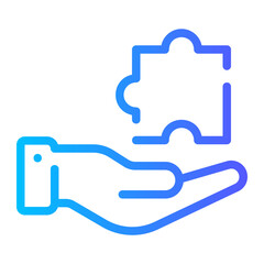problem solving gradient icon