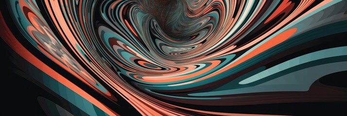 A Twisted And Surreal Dimension Panoramic Background. Generative AI