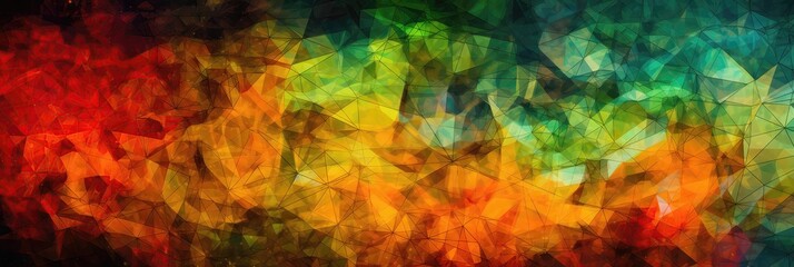 Obraz na płótnie Canvas Orange Green Yellow An Image Of A Colorful, Crystalline Structure Background. Generative AI