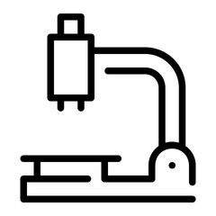 microscope line icon
