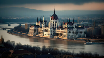 Budapest. Breathtaking travel destination place. Generative AI