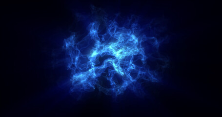 Abstract blue energy magical waves glowing background