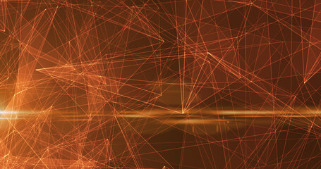 Abstract orange lines glowing high tech digital energy abstract background