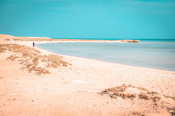 Strand von Sharm El Luli in Südägypten, nahe Marsa Alam