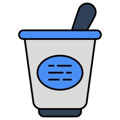 An editable design icon of takeaway drink 