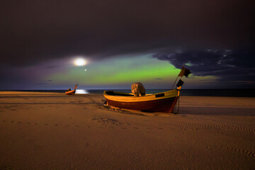 Northern Lights over the Baltic Sea in Poland, Debki