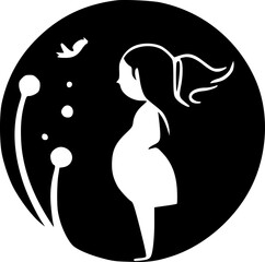 Obraz premium Pregnancy - High Quality Vector Logo - Vector illustration ideal for T-shirt graphic
