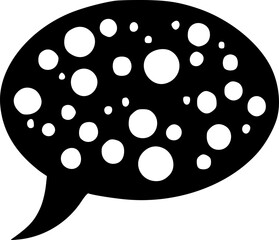 Speech Bubble - Black and White Isolated Icon - Vector illustration