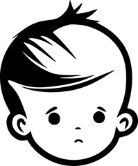 Baby | Black and White Vector illustration