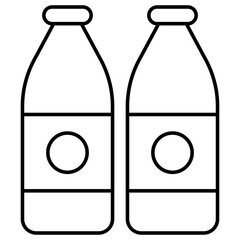 An icon design of milk bottles