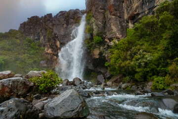 Taranaki waterfall, Tongariro National Park, North Island, New Zealand