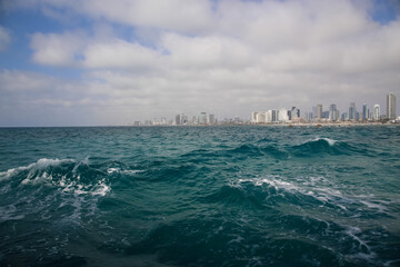 
Panoramic view of Tel Aviv, Israel -  Independence day