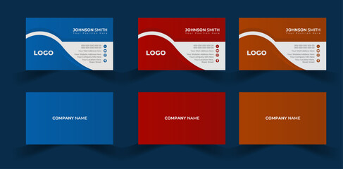 Modern luxury business card bundle design, Bundle business card design