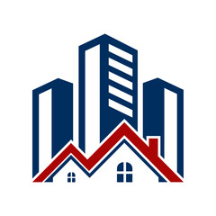 Real estate apartment and residential logo design 