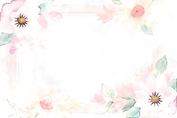 Beautiful watercolor floral wedding illustration - 596321109