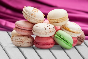 Tasty sweet colored Macaroons cake