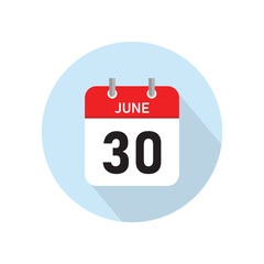 June 30 Concept Design. Vector Illustration.	
