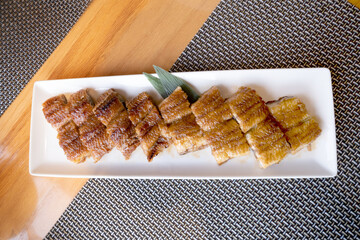 grilled eel on a plate