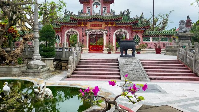 The Assembly Hall of the Fujian Chinese Community, Fukian is the largest and most famous in Hoi An, Vietnam.