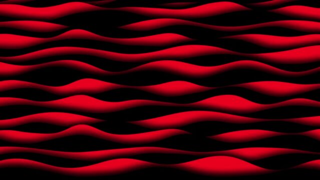 Waves cartoon black deep shadow red abstract background animation. Good for intro, titles, opener, presentation, etc... Seamless loop. Nice hell pattern for business or other.
