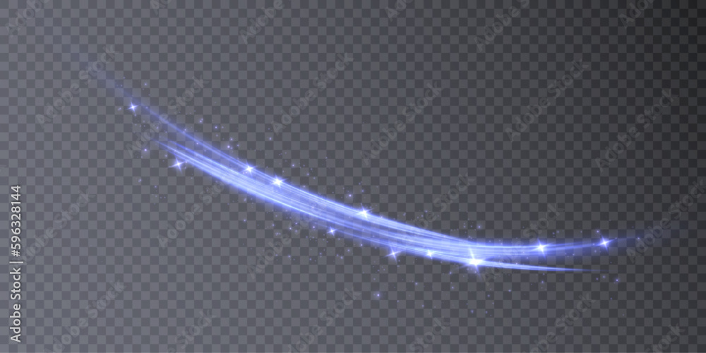 Poster light whirlwind of light energy. curve neon line light effect. glowing blue bright curved lines for 