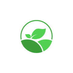GREEN HILL AND LEAF LOGO FOR VEGETABLE BRAND OR FARMING COMPANY