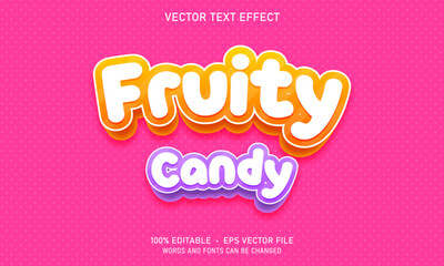 Editable Fruity Candy Vector Text Effect