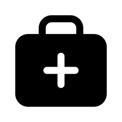 Obraz premium first aid kit glyph icon