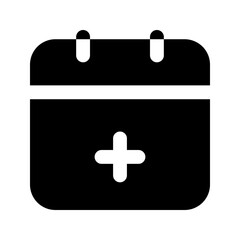 Fototapeta premium medical appointment glyph icon