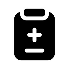 medical report glyph icon