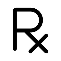 prescription glyph icon