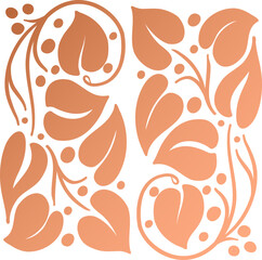 Abstract elegant floral logo design on transparent background for flyer, flower shop or beauty salon