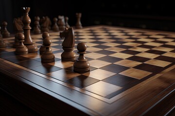 Chessboard, digital illustration. Generative AI