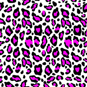 Seamless Pink leopard texture pattern, Vector Pink Cheetah print pattern animal skin abstract seamless