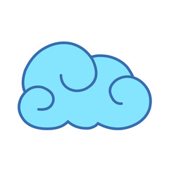 blue clouds in Chinese style vector