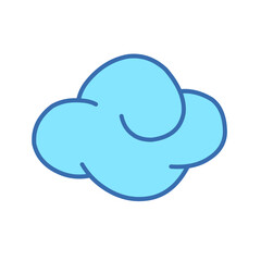 blue clouds in Chinese style vector