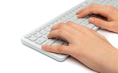 White Keyboard Keys, Macro Shot of Keyboard Buttons