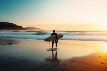 Surfer on the beach