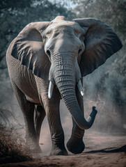 elephant in the wild. Generated by AI